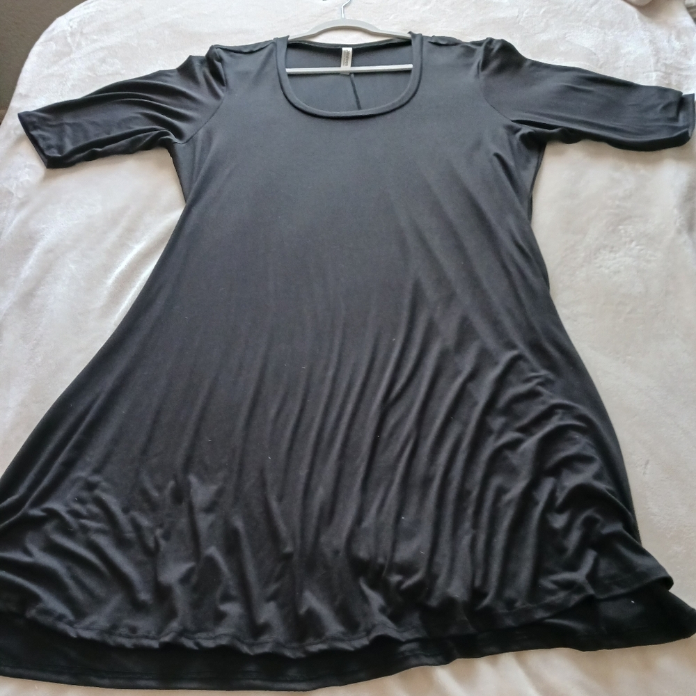 Women's Midi Black Dress by 24seven
